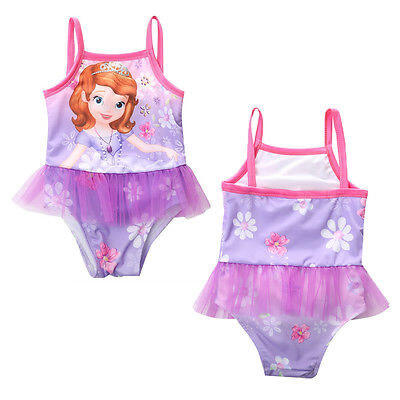 

Fashion Baby Girls Kids Swimsuit Cute Bathing One-piece Strappy Swimwear 2-8Y