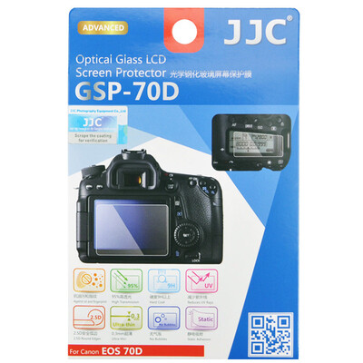 

JJC GSP-70D Canon 70D 80D SLR camera tempered glass film HD anti-scratch gold film anti-reflective anti-fouling anti-pollution high permeability protective film electrostatic adsorption film