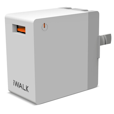 

iWalk / Love Walker ADL005 QC3.0 телефон зарядное устройство быстрой зарядки / белый яблоко Эндрюс плоский штекер зарядки головка 2A USB Выходная мощность интеллектуальный адаптер
