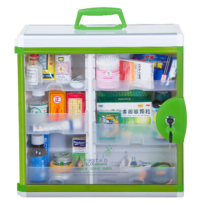 

Jinlongxing Glosen B8029 aluminum alloy large wall-mounted home first aid storage box medicine box green