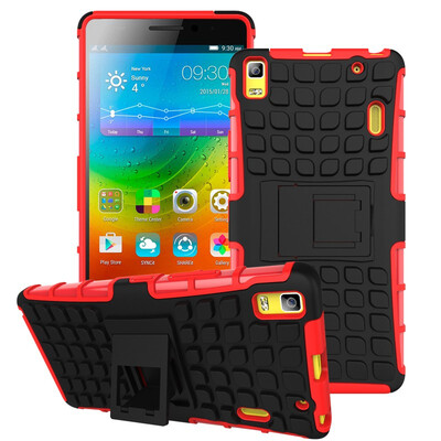

Fivice Lenovo K3 NoteA7000 Case TPU anti-fall tire pattern back clip bracket phone case