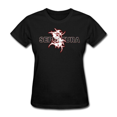 

Cotton Women Youth Girls Hot T Shirt Tee Short Sleeve Sepultura Logo Black