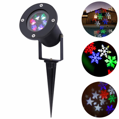 

YouOKLight YK2281 1PCS 12W Holiday Decoration Waterproof Outdoor LED Stage Lights RGBW Christmas Laser Snowflake Projector Lamp