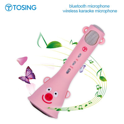 

TOSING Kids Wireless Karaoke Microphone Blue tooth Speaker Soft Jacket Design Cute Models Early Learning Kids Girl Birthday Gift