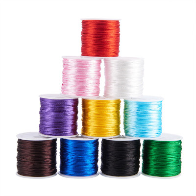 

PH PANDAHALL 10 Rolls 30mroll 1mm Rattail Satin Nylon Trim Cord Chinese Knot Kumihimo String