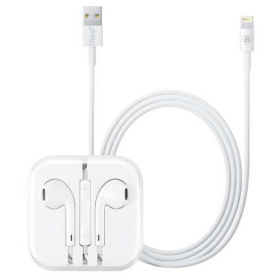 

BIAZE Apple data cable 1 meter K15 white + mobile phone headphones for iPhone5 / 5s / 6 / 6s / Plus / new iPad Air Mini2 / 3/4