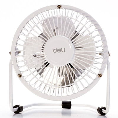 

Deli 3680 USB all-metal mini desktop fan small fan fan student dormitory fan white