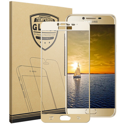 

KOOLIFE Samsung C5 Полноэкранный чехол Стальная пленка Полноэкранная пленка Full Cover Защитная пленка для мобильного телефона Подходит для Samsung Galaxy C5 (SM-C5000) - Золото