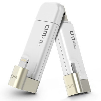 

DM Aiplay Apple Phone U диск (APD001) 64G Apple официальный MFi сертифицированный iPhone и iPad iMac двуглавый вращающийся диск U (белый)