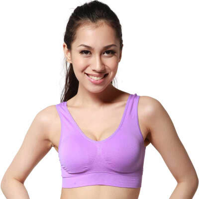 

Antarctic Nanjiren sports bra women no trace micro-gather girls vest bra bra yoga running bra purple purple