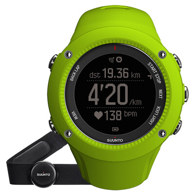 

Suunto (SUUNTO) часы AMBIT3 Расширение поля 3RUN открытый работает спортивный смарт-часы лимон черный SS021260000