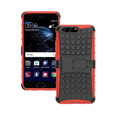 

Fivice Huawei P10 Plus Case TPU anti-fall tire pattern back clip bracket phone case