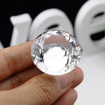 

10Pcs Crystal Glass Cabinet Knob Diamond Shape 30mm Drawer Cupboard Handle Pull