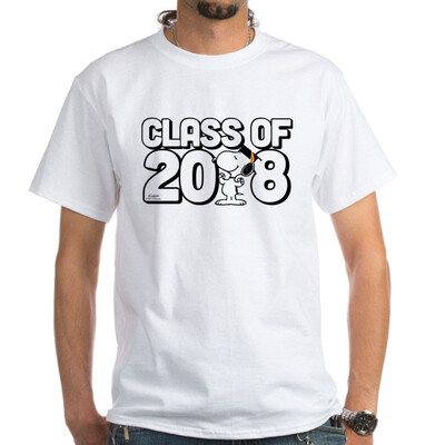 

CafePress Snoopy Class of 2018 White T-Shirt - 100 Cotton T-Shirt White