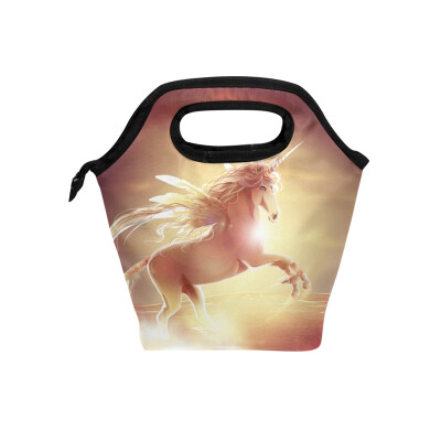 

Lunch Bag Tote Bag Artistic Unicorn Travel Picnic Organizer Lunch Holder Handbags Lunch Bag Box