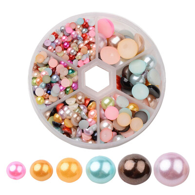 

PH PANDAHALL 1 Box Semi-Circular ABS Acrylic Dome Craft Cabochons