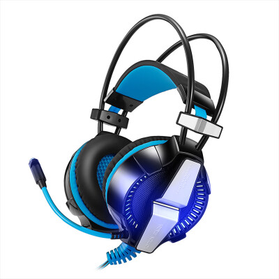 

Inch (KOTION EACH) GS700 single plug version of the black blue game headset headset bass microphone microphone microphone notebook headset