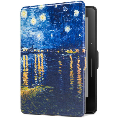 

Natusun KV-08 Adapter Kindle 1499 Protector / Case Kindle Voyage Souvenir Sleeping Leather Case Van Gogh - Starry Night