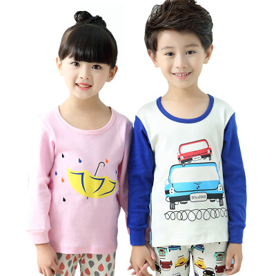 

Antarctic Nanjiren children&39s underwear boys&girls base base Qiqiu Qiuku pajamas cotton wool suit cool car 120