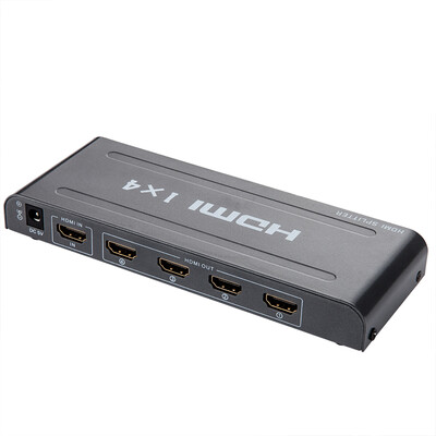 

Jinghua JH 3011 HDMI adapter HD splitter 1 into the 4 out of a four out of four high-definition video sub-screen support 3D computer millet box connected TV black