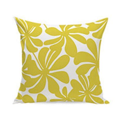 

12Styles Throw Pillow Case Yellow Geometric 100 Linen Cushion Cover Home Decor