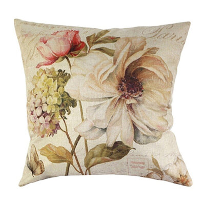 

UpperX Vintage FloralFlower flax Decorative Throw Pillow Case Cushion Cover Home Sofa Decorative