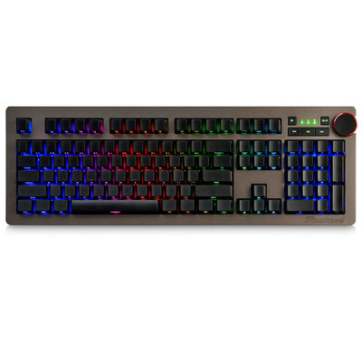

Blacka AJAZZ AK60 side engraved ring full color RGB alloy mechanical keyboard green axis backlit game computer notebook office digital keyboard