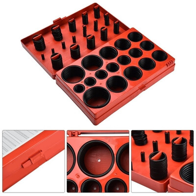 

419Pcs Nitrile Rubber O-ring Black Gaskets Repair Box Hardware Set - High Temperature Wear Resistant Waterproof