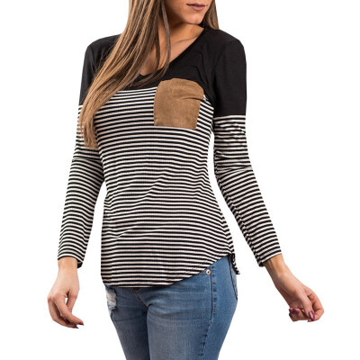 

Stripe Stitched V-neck T-shirt