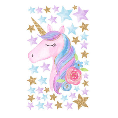 

Fairy Unicorn Star Heart Wall Stickers Removable Girls Kids Nursery Room Decor