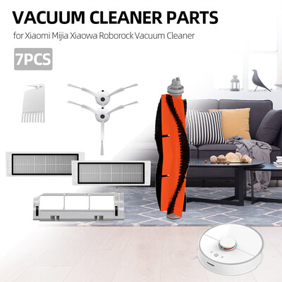 

7Pcs Vacuum Cleaner Parts HEPA Filter Cleaning Tool Side Brush Main Brush&Cover for Xiaomi Mijia Xiaowa Roborock Vacuum Cleane