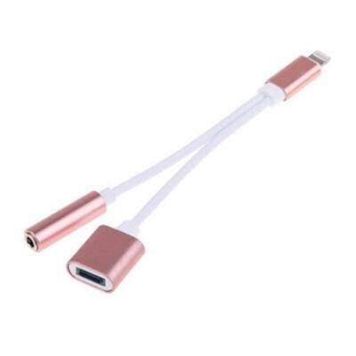 

2 in 1 Lightning to 35mm Headphone Jack Adapter Charge Cable For iPhone 7 Plus