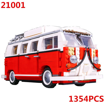 

Lepin 21001 Bricks Technic Bluding Blocks Volkswagen T1 Camper Van Model Block Legoing 10220 Bricks Toys