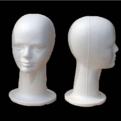 

Long Neck Unisex Foam Head Model Hair Wig Mannequin Hat Stand Styrofoam Unique
