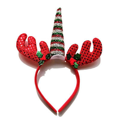 

UK Adult Kid Christmas Xmas Novelty Unicorn Headband Costume Hair Band Reindeer