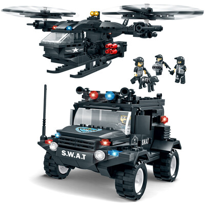 

Oma блоков C0552 1492 части и мелкие частицы являются строительными блоки просветительской военной борьбы вставленных собрали столичную полицию SWAT сборки игрушки мальчиков и девочек, детские парковые сцен для создания модели самолетов автомобиля