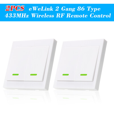 

5PCS eWeLink Push Button Wall Light Switch Remote Controller 3 Gang 86 Type ONOff Switch Panel 433MHz Wireless RF Remote Control
