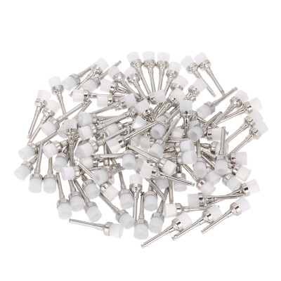 

100 Pcs Dental Polishing Prophy Brush Nylon Bowl Polishing Prophy Brushes Dental White Polisher Snap-On Flat Type Prophy Brushes D