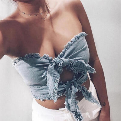 

Summer Womens Strapless Bandeau Crop Top Bra Boob Tube Ladies Vest Tops AU STOCK