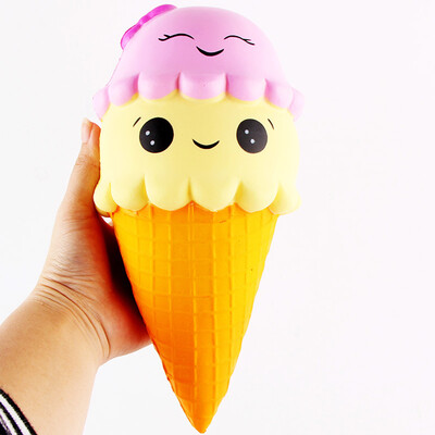 

Cute Slow Rising Squishy Ice Cream Imitation Scented Cake Charms Kids Toy Doll Gift Fun for Relieves Stress Cabinet Decor