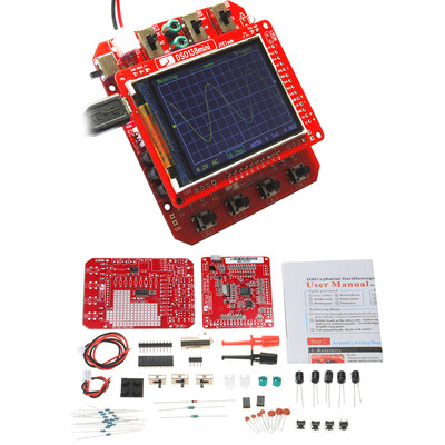 

JYE Tech DSO138 Mini Digital Oscilloscope DIY Kit SMD Parts Pre-soldered Electronic Learning Set 1MSas 0-200KHz