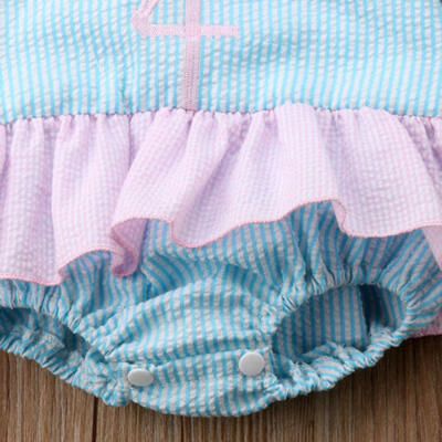 

Newborn Infant Baby Girl Kids Romper Jumpsuit Bodysuit Short Sleeve Outfits Set