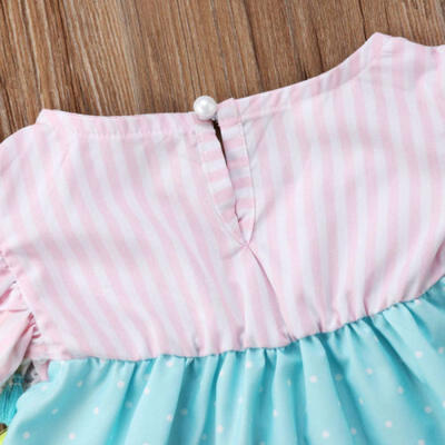 

Adorable Toddler Kids Girls Flamingo Summer Casual Dress Sundres Clothes 1-6T