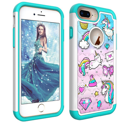

Apple Diamond Hard PC Iphone 7 Plus Iphone 8 Plus Cases Non Slip TPU Drop Protection Compatible with Iphone 78Plus