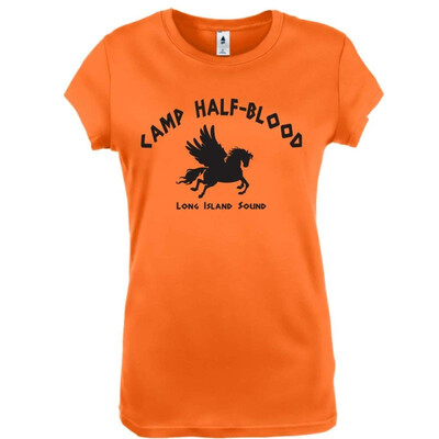 

Camp Half Blood Cool Percy Jackson Halloween Costume Womens Shirt Small Orange