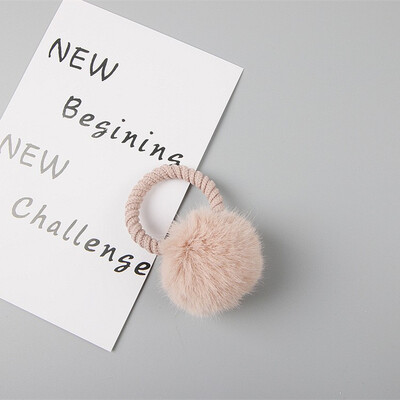 

New Imitation Mink Hair Hairball Children Hair Clips Bobby Pin Barrette Accessories For Girls Kids Scrunchie