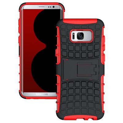 

Fivice Samsung S8 Plus Case TPU anti-fall tire pattern back clip bracket phone case