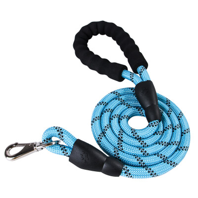 

15m Nylon Round Reflective Dog Leash with Comfortable Padded Handle Night Safety Pulling Rope Training Walking Leash Pet Supplies