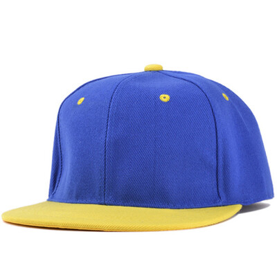 

MSEK MMZ160064 men&women baseball cap Korean version of the color fight hip-hop level along the street hooded yellow hat blue