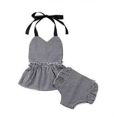 

Infant Baby Girl Strap Ruffle T-shirt TopsShorts Pants Kid Sunsuit Clothes UK